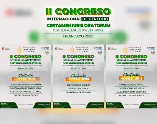 Huancayo celebra a las futuras voces del Derecho Penal: resultados del Certamen Iuris Oratorum 2025