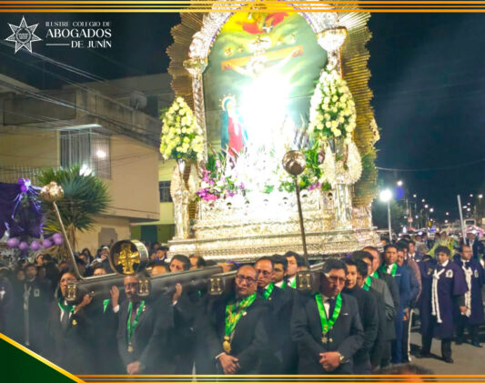Colegio de Abogados de Junín participó en la Jornada de Carguío y Sahumar en honor al Señor de los Milagros